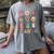 Team TK Teacher Christmas Groovy Smile Face Girl Boy Kid TK Women's Comfort Colors T-Shirt Gray
