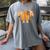 Thanksgiving Teacher Pencil Bow One Thankful Teacher Fall Women's Comfort Colors T-Shirt Gray Thanksgiving Teacher Pencil Bow One Thankful Teacher Fall Women's Comfort Colors T-Shirt Gray