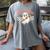Trick Or Teach Groovy Retro Ghost Halloween Teacher Kids Women's Comfort Colors T-Shirt Gray
