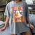 Trick Or Teach Halloween Shirt For Teacher Kids Floral Ghost Women's Comfort Colors T-Shirt Gray