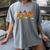 Turkey Reading Books Fall Thanksgiving Teacher Student Women's Comfort Colors T-Shirt Gray