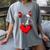 Valentine's Day Boston Terrier Dog Vector Women's Comfort Colors T-Shirt Gray