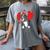 Valentine's Day Boston Terrier Heart Women's Comfort Colors T-Shirt Gray