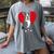 Valentine's Day Boston Terrier Lover Women's Comfort Colors T-Shirt Gray