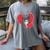Valentine's Day Boston Terrier Women's Comfort Colors T-Shirt Gray