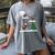 Xmas Lighting Tree Santa Riding Boston Terrier Christmas Women's Comfort Colors T-Shirt Gray