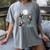 Xmas Tree Santa Riding Boston Terrier Christmas Women's Comfort Colors T-Shirt Gray