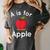 A Is For Apple Toddler Kindergarten Preschool Teacher Women's Comfort Colors T-Shirt Pepper