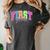 Back To School Neon Checkered First Grade Colorful Teacher Women's Comfort Colors T-Shirt Pepper Back To School Neon Checkered First Grade Colorful Teacher Women's Comfort Colors T-Shirt Pepper