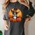 Boston Terrier Bostie Dog Breed Pet Halloween Pumpkins Women's Comfort Colors T-Shirt Pepper