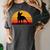 Boston Terrier Bostie Sunset Retro Dog Pet Mom Dad Women's Comfort Colors T-Shirt Pepper