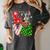 Boston Terrier Christmas Tree Lights Santa Dog Xmas For Men Women Kids Women's Comfort Colors T-Shirt Pepper