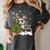 Boston Terrier Christmas Tree Lights Santa Hat Women's Comfort Colors T-Shirt Pepper