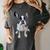 Boston Terrier Dog Motif Pet Art Boston Terrier Men Women Kids Women's Comfort Colors T-Shirt Pepper