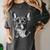 Boston Terrier Dog Motif Pet Illustration Boston Terrier For Men Women Kids Women's Comfort Colors T-Shirt Pepper