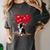 Boston Terrier Lover Heart Shape Boston Terrier Valentine Women's Comfort Colors T-Shirt Pepper