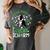My Boston Terrier Is My Lucky Charm Paw Dog St Patrick's Day Women's Comfort Colors T-Shirt Pepper