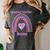 Boston Terrier Mama Cute Rainbow Paw Heart Shape Women's Comfort Colors T-Shirt Pepper