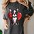 Boston Terrier Mom Dad Bostie Dog Lover Valentines Day Women's Comfort Colors T-Shirt Pepper