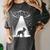 Boston Terrier Mom Dad Dog Alien UFO Women's Comfort Colors T-Shirt Pepper