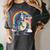 Boston Terrier Riding Dinosaur T-Rex Boys Kids Rainbow Women's Comfort Colors T-Shirt Pepper