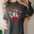 Boston Terrier Santa Claus Elf Reindeer Christmas Dog X-Mas Women's Comfort Colors T-Shirt Pepper