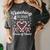 Christmas Candy Cane Work Of Heart Fourth 4th Grade Teacher Women's Comfort Colors T-Shirt Pepper