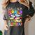 Color The World With Kindness Crayon Positivity Teacher Women's Comfort Colors T-Shirt Pepper