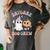 Daycare Boo Crew Groovy Halloween Floral Ghost Kid Teacher Women's Comfort Colors T-Shirt Pepper