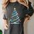 DNA Helix Christmas Tree Scientist Biology Science Teacher Women's Comfort Colors T-Shirt Pepper
