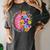 Dyslexia Different Perspective Reading Brain Floral Teacher Women's Comfort Colors T-Shirt Pepper