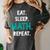 Eat Sleep Math Repeat Math Teacher Men Women Girls Kids Women's Comfort Colors T-Shirt Pepper