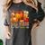 Fall Vibes Costume Teacher Thanksgiving Leopard Gnome Women's Comfort Colors T-Shirt Pepper