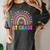 First Grade Rainbow Girls Boys Teacher Team 1st Grade Squad Women's Comfort Colors T-Shirt Pepper