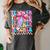 Groovy Teacher Cute Coquette Bow Flower Retro Back To School Women's Comfort Colors T-Shirt Pepper