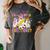 Halloween Floral Ghost Teacher Are You Falloween Directions Women's Comfort Colors T-Shirt Pepper