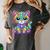 Happy Dot Day Colorful Polka Dot Cat Kitten Teachers Kids Women's Comfort Colors T-Shirt Pepper