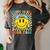 Happy To See Your Face Hippie Smile Back To School Teachers Women's Comfort Colors T-Shirt Pepper