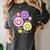 Happy To See Your Face Teacher Flower Back To School Women's Comfort Colors T-Shirt Pepper