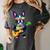 Hawaiian Boston Terrier & Pineapple Ukulele Summer Vacation Women's Comfort Colors T-Shirt Pepper