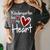 Kindergarten Has My Heart Buffalo Print Teacher Valentine Women's Comfort Colors T-Shirt Pepper