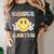 Kindergarten Teacher Team Hippie Smile Face Back To School Women's Comfort Colors T-Shirt Pepper