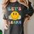 Let's Learn Today Smile Face Back To School For Teacher Kids Women's Comfort Colors T-Shirt Pepper