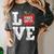 LOVE Kindergarten Teacher Student School Apple Women's Comfort Colors T-Shirt Pepper LOVE Kindergarten Teacher Student School Apple Women's Comfort Colors T-Shirt Pepper