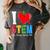 I Love STEM Student Teacher 1st Day Of School Back To School Women's Comfort Colors T-Shirt Pepper I Love STEM Student Teacher 1st Day Of School Back To School Women's Comfort Colors T-Shirt Pepper