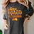 One Thankful PE Teacher Thanksgiving Fall Autumn Groovy Women's Comfort Colors T-Shirt Pepper