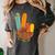 One Thankful Teacher Thanksgiving Turkey Peace Hand Sign Women's Comfort Colors T-Shirt Pepper One Thankful Teacher Thanksgiving Turkey Peace Hand Sign Women's Comfort Colors T-Shirt Pepper