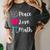 Peace Love Math Maths Teacher Pi Symbol Men Women Women's Comfort Colors T-Shirt Pepper