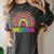 Preschool Rainbow Girls Boys Kids Teacher Back To School Women's Comfort Colors T-Shirt Pepper