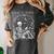 Read In Peace Skeleton Reading Teacher Spooky Halloween Women's Comfort Colors T-Shirt Pepper